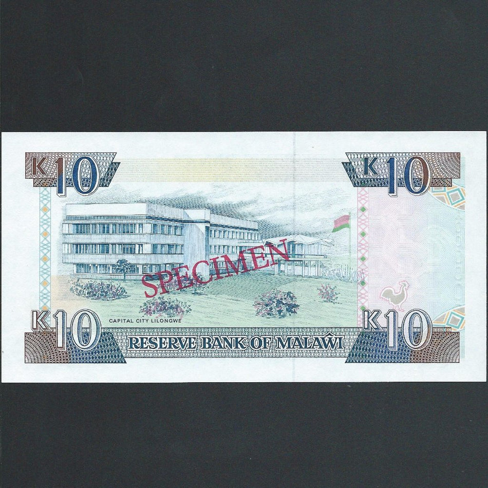 Malawi (P25bs) 10 Kwacha specimen, 1992, UNC