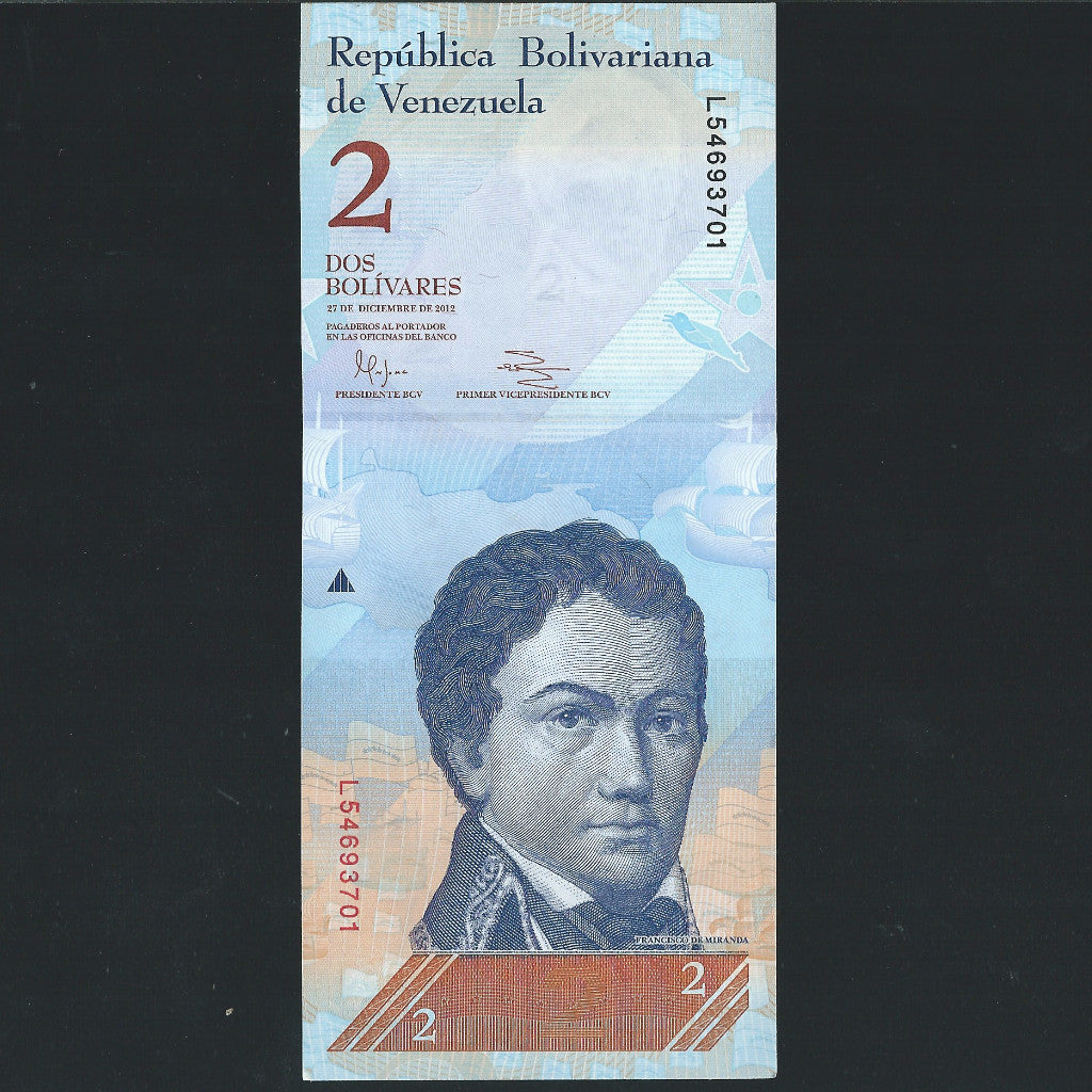 Venezuela (P88e) 2 Bolivares, 2012, UNC