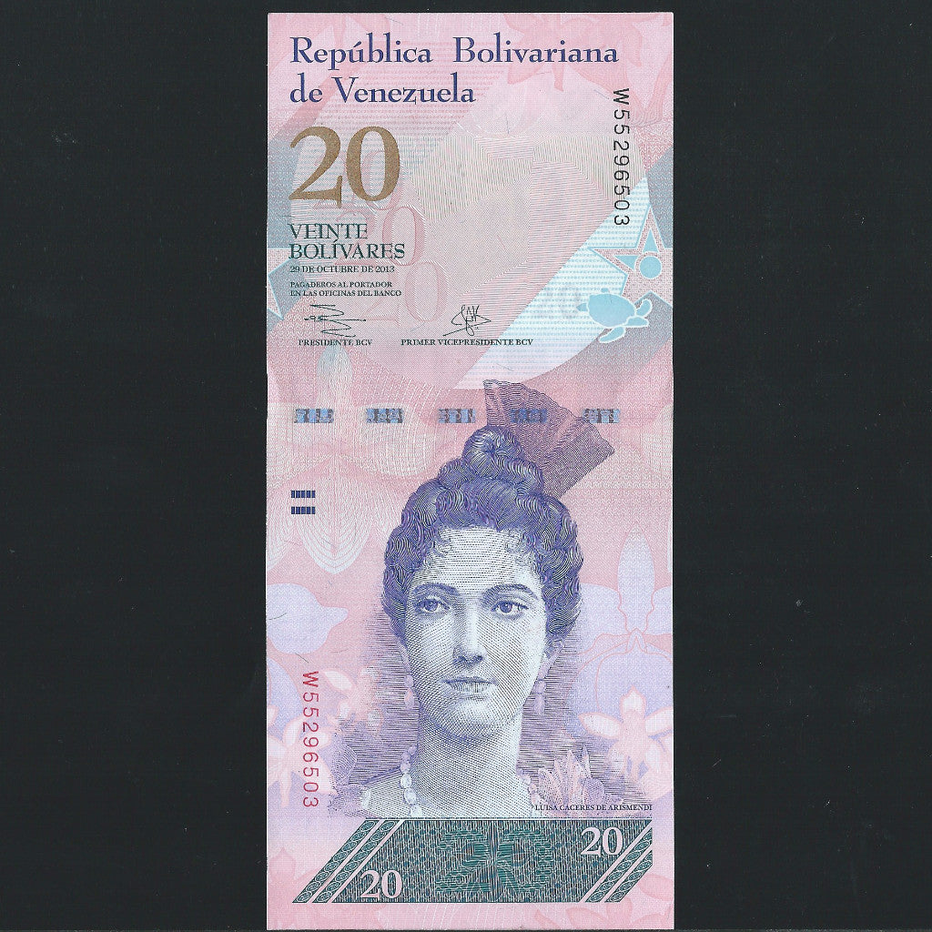 Venezuela (P91f) 20 Bolivares, 2013, UNC