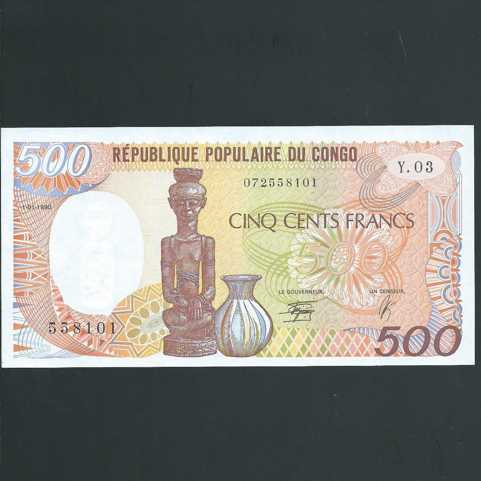 Congo Republic (P8c) 500 Francs, 1st January 1990, UNC