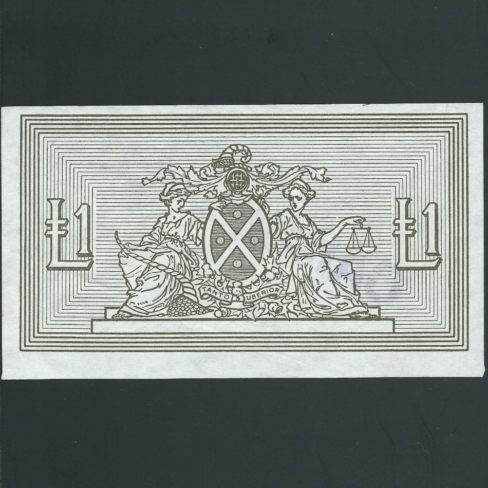 Scotland, Bank of Scotland, £1 reverse colour trial in brown, UNC