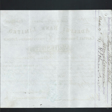 Adelphi Bank Limited £20 Share (1880s) - Colin Narbeth & Son Ltd. - 2