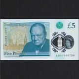 B.-  £5 AA01 Churchill, first million, UNC - Colin Narbeth & Son Ltd. - 1