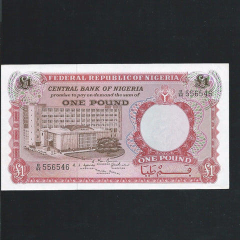 P. 8 Nigeria £1 (1967) Good EF - Colin Narbeth & Son Ltd.