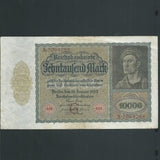Germany (P.70) 10000 Marks, 1922, hidden vampire portrait by Albrecht Durer, this is the large note that measures 210mm wide, Fine