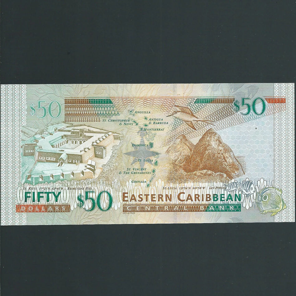 East Caribbean (P45v) $50, QEII, St. Vincent, UNC