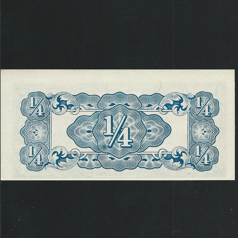 Burma (P12) 1/4 Rupee, 1942, Japanese Occupation WWII, UNC
