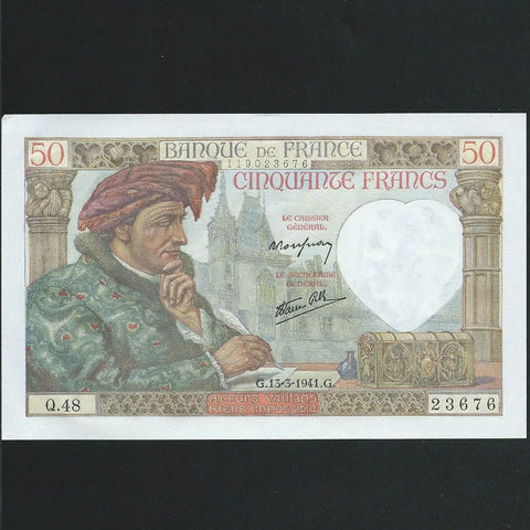France (P.93) 50 Francs, 1941, UNC