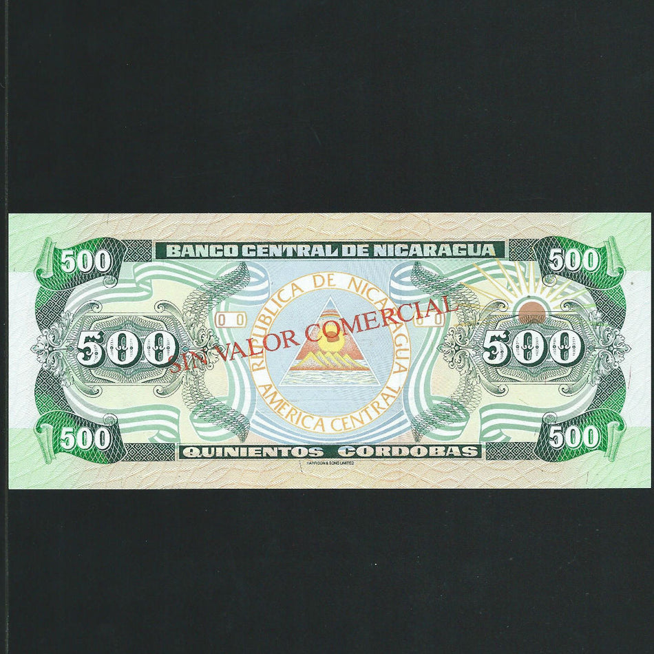 Nicaragua (P178As) 500 Cordobas specimen, 1991, UNC