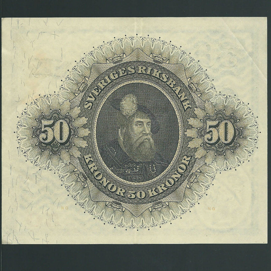 Sweden (P47b) 50 Kronor, 1960, VF