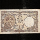 P. 94 Belgium 20 Francs (17.03.1922) 0383F0148, Fine - Colin Narbeth & Son Ltd. - 1