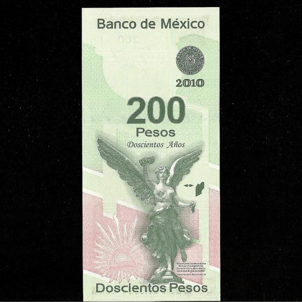 P.129 Mexico 200 Pesos (2010) Bicentenal. UNC - Colin Narbeth & Son Ltd.