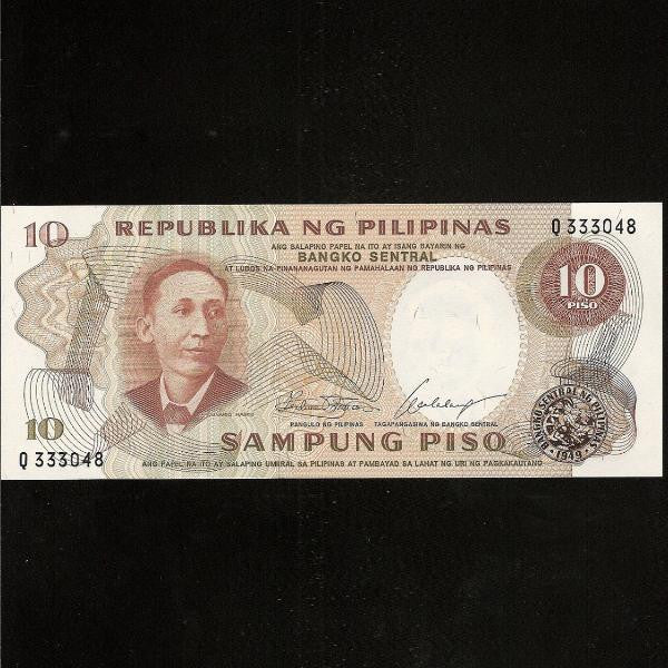 P.144a Philippines 10 Piso, signature 7. UNC - Colin Narbeth & Son Ltd.