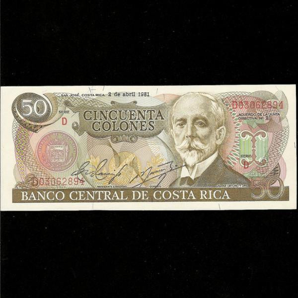 P.251a Costa Rica 50 Colones UNC - Colin Narbeth & Son Ltd. - 1